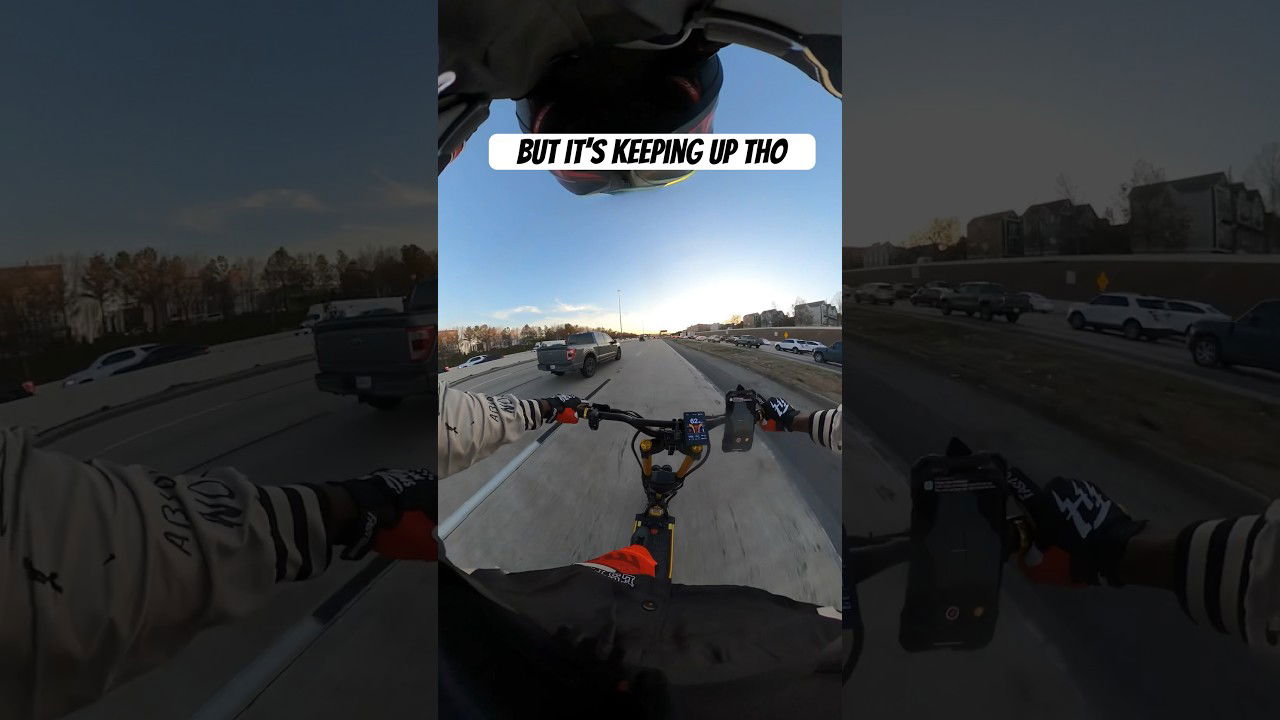 70mph scooter keeping with cars on the highway omg