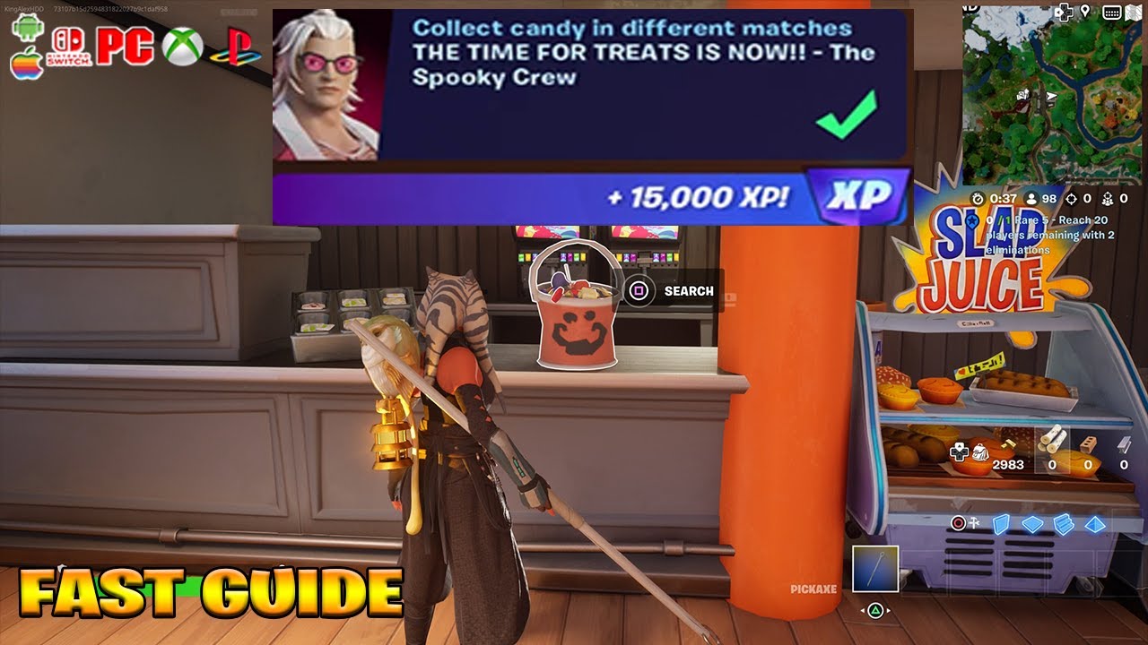 Collect candy in different matches - Fortnitemares Quests (All Locations)