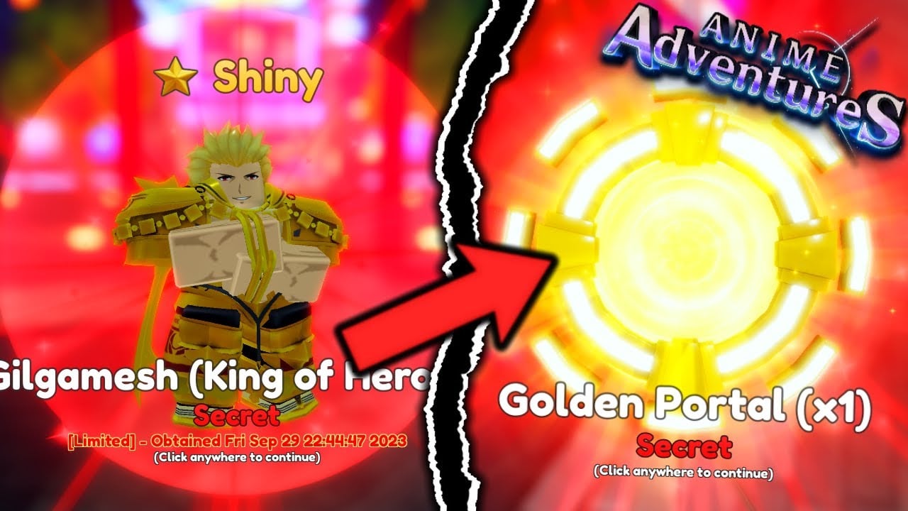 How To Get New Limited Secret Gilgamesh Golden Portal In Anime Adventures Update 17!