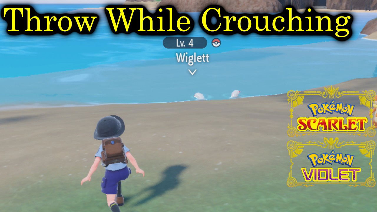 Pokemon Scarlet and Violet - How to Throw While Crouching/Sneaking