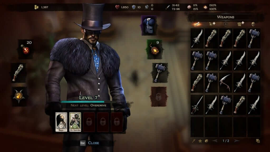 Victor Vran Inventory