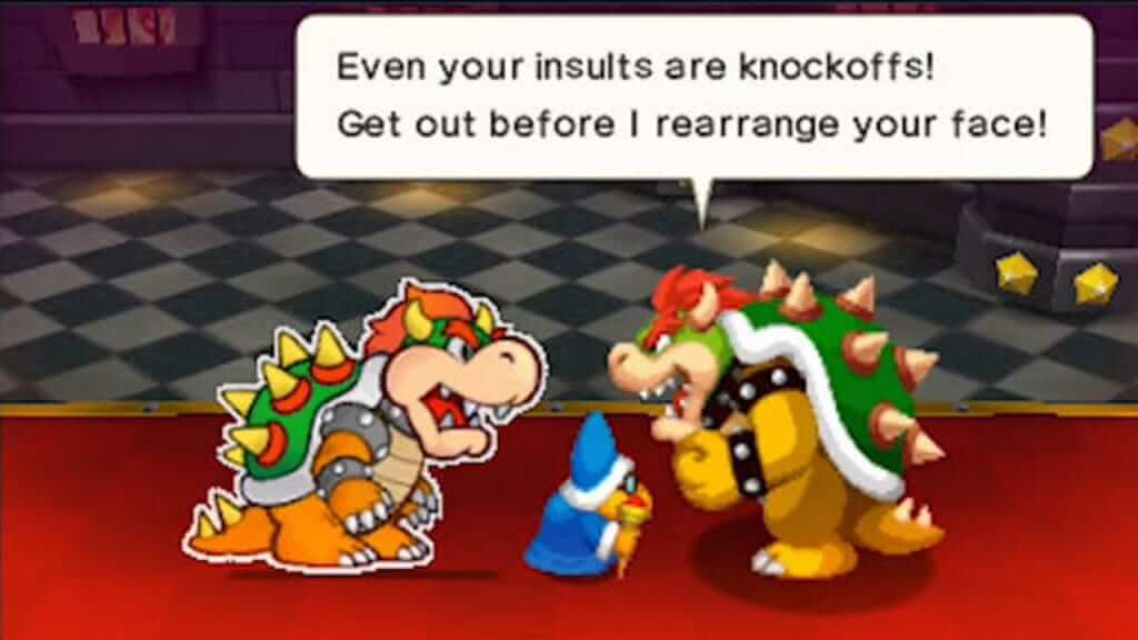 Mario & Luigi - Paper Bowser should probably take that advice. Paper is highly flammable, after all.