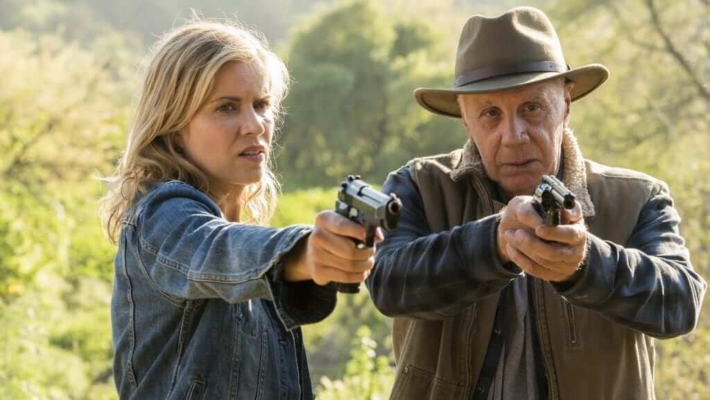 Kim Dickens as Madison Clark, Dayton Callie as Jeremiah Otto - Fear the Walking Dead _ Season 3, Episode 6 - Photo Credit: Richard Foreman, Jr/AMC