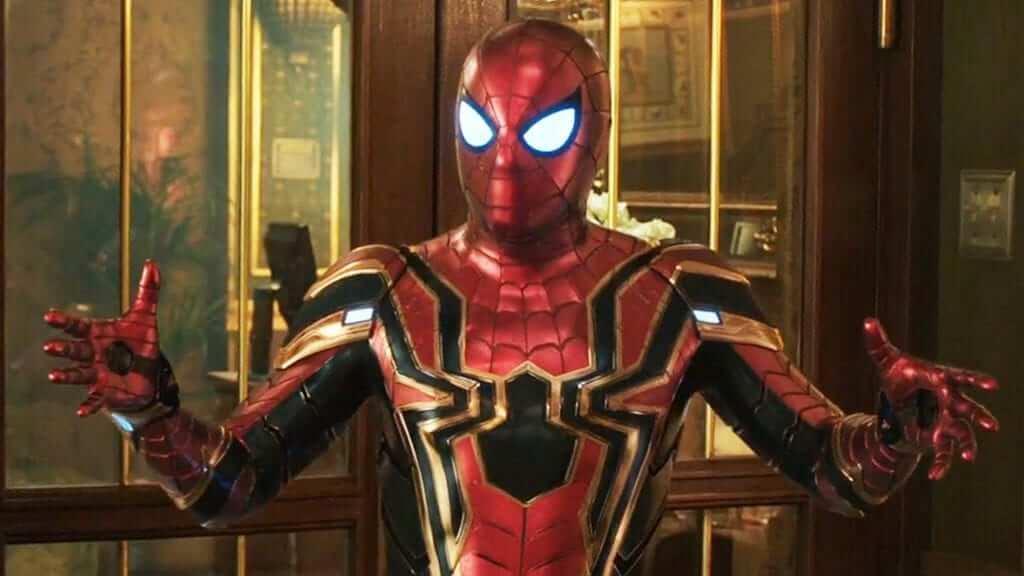 Spider-Man: Far From Home in the iron spider suit