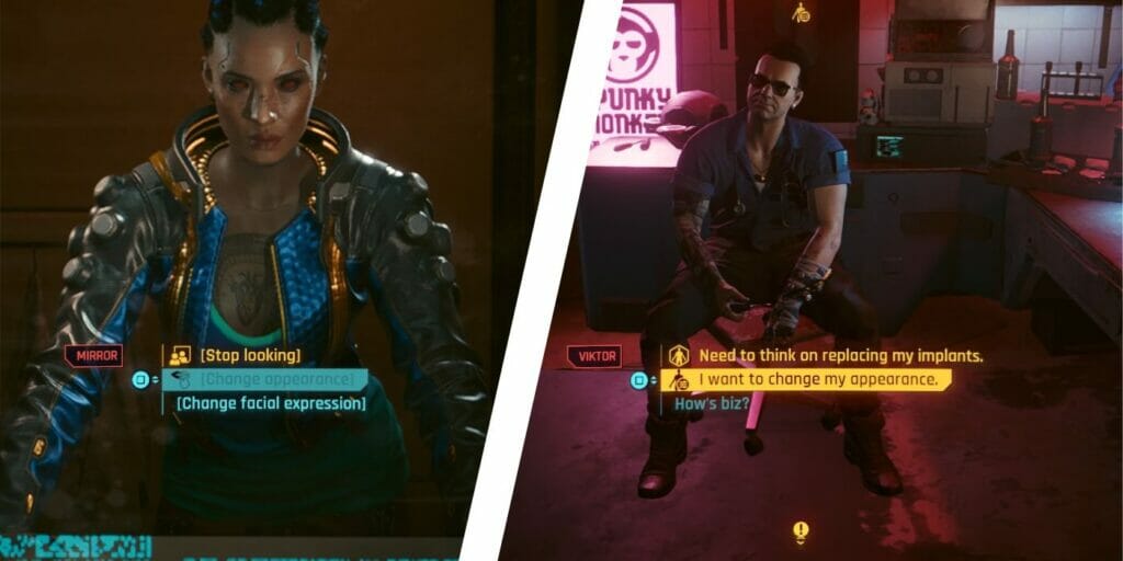 cyberpunk 2077 change appearance