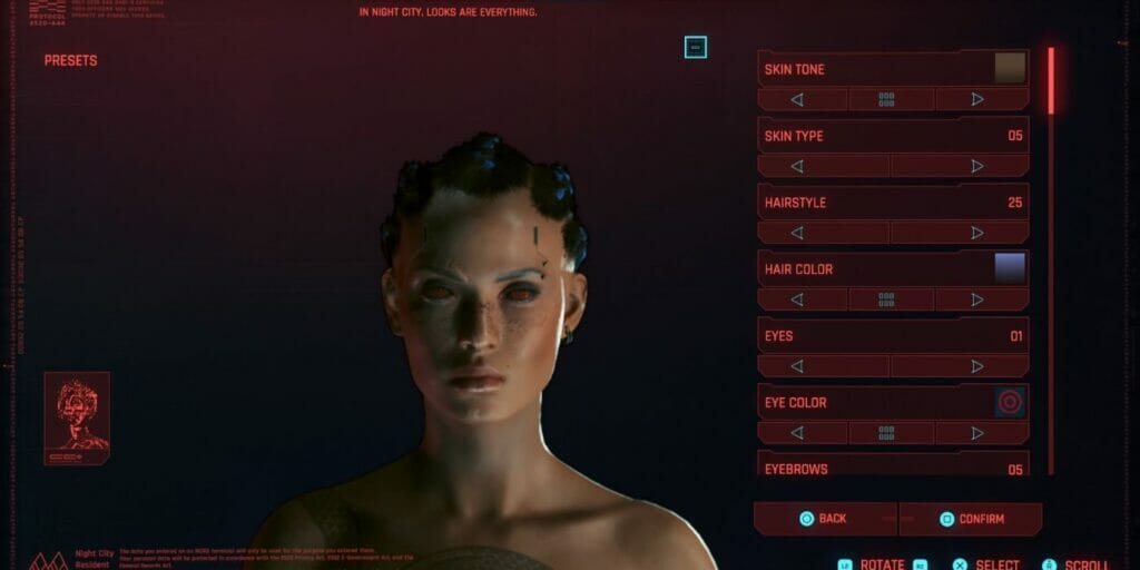 cyberpunk 2077 character creation