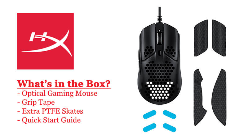 HyperX Pulsefire Haste box contents
