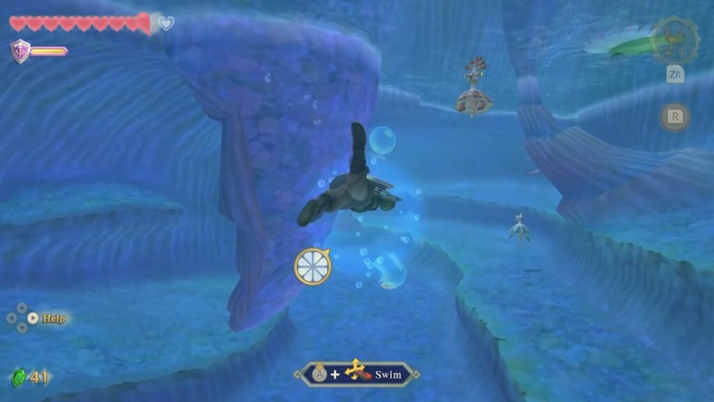 The Legend of Zelda Skyward Sword HD for Switch how to Dive Underwater