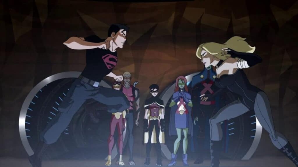 Black Canary and Superboy face off in Young Justice