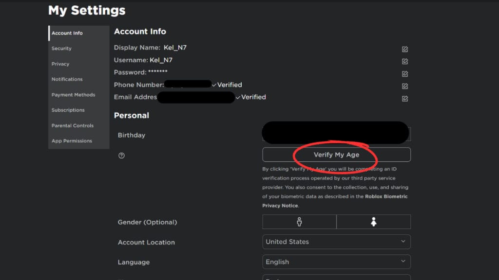 age verification roblox