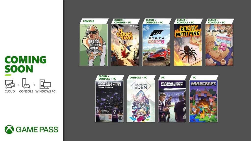 Xbox Game Pass November