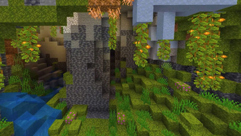 Minecraft 1.18 Lush Cave Addition