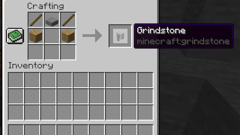 Minecraft Grindstone Crafting