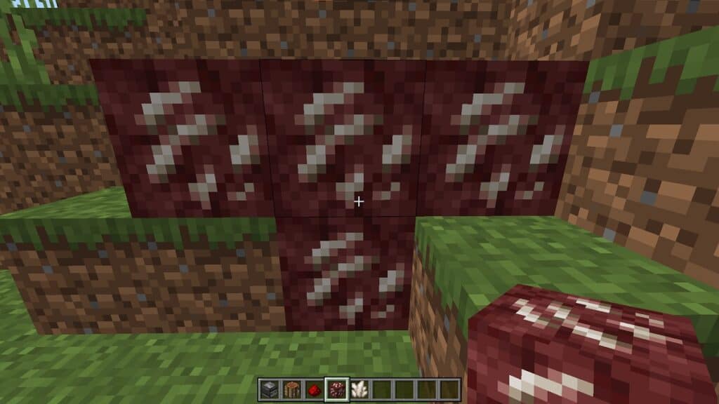 gathering nether quartz to craft an observer