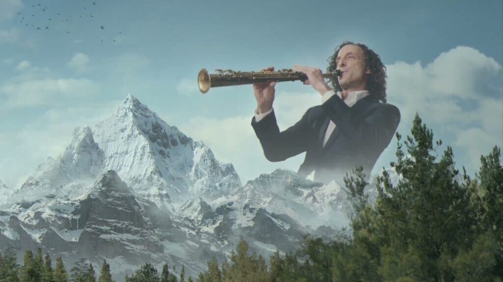 Kenny G Super Bowl Sunday 2022 Commercial for Busch Light Beer