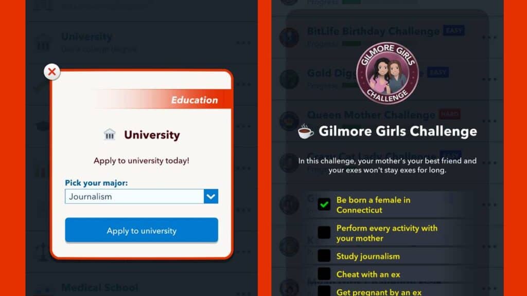 BitLife: How to Complete the Gilmore Girls Challenge