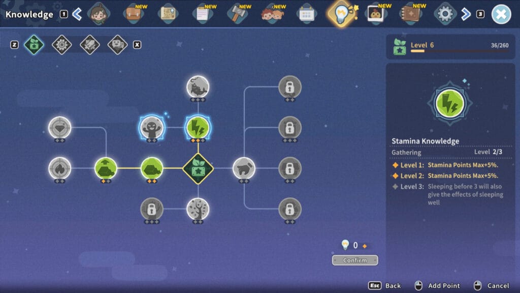 Gathering Skill Tree