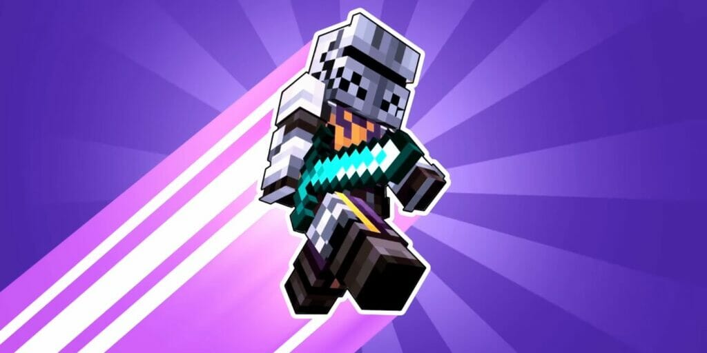 Minecraft Knight with Diamond Sword