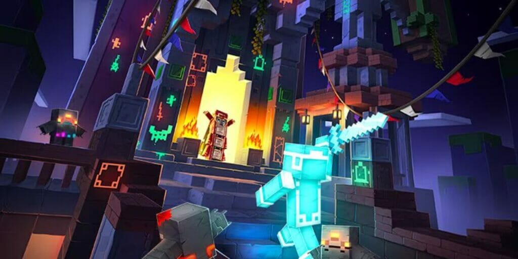 Minecraft Legends Glowing Character