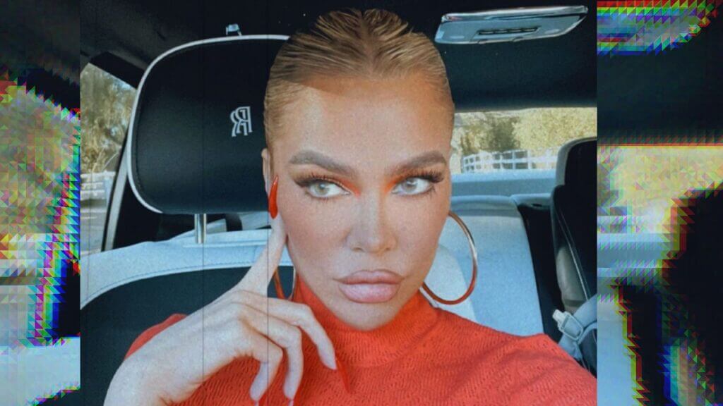 Khloe Kardashian in a car