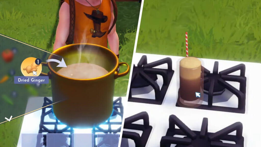 Using Dried Ginger to make Extra Fizzy Root Beer in Disney Dreamlight Valley