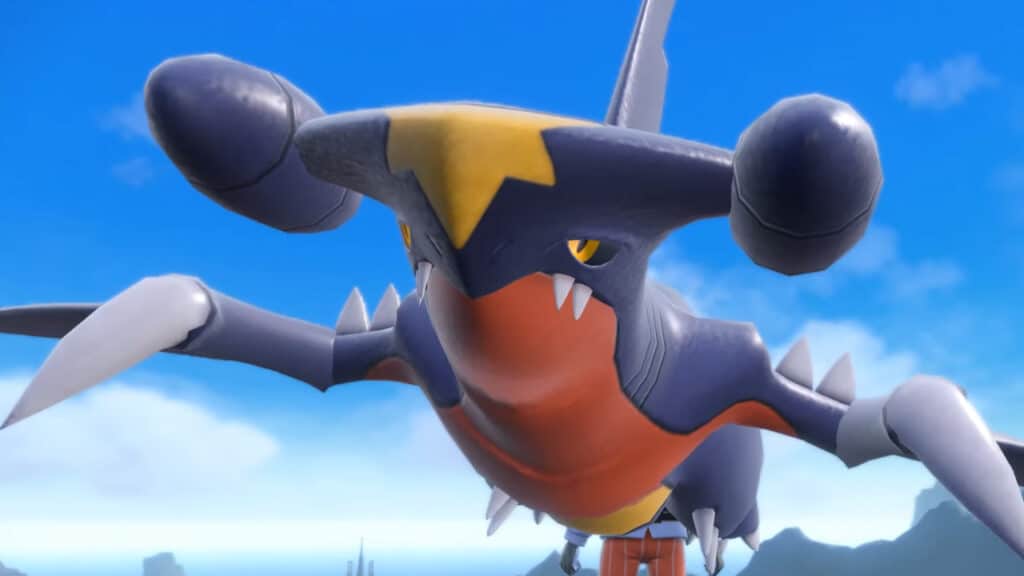 Flying Garchomp in Pokémon Scarlet and Violet