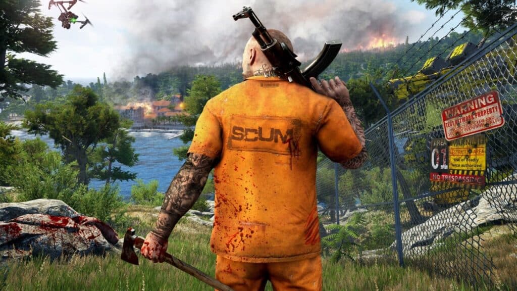 SCUM title image with prisoner character, SCUM Hotfix Patch Notes, SCUM hotfix update