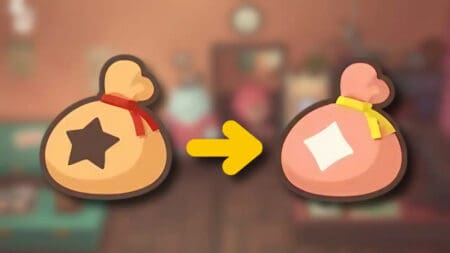 Bags of Poki and Bells in Animal Crossing: New Horizons