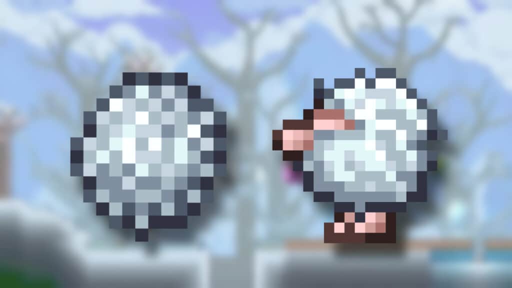 Flinx Fur and Snow Flinx in Terraria