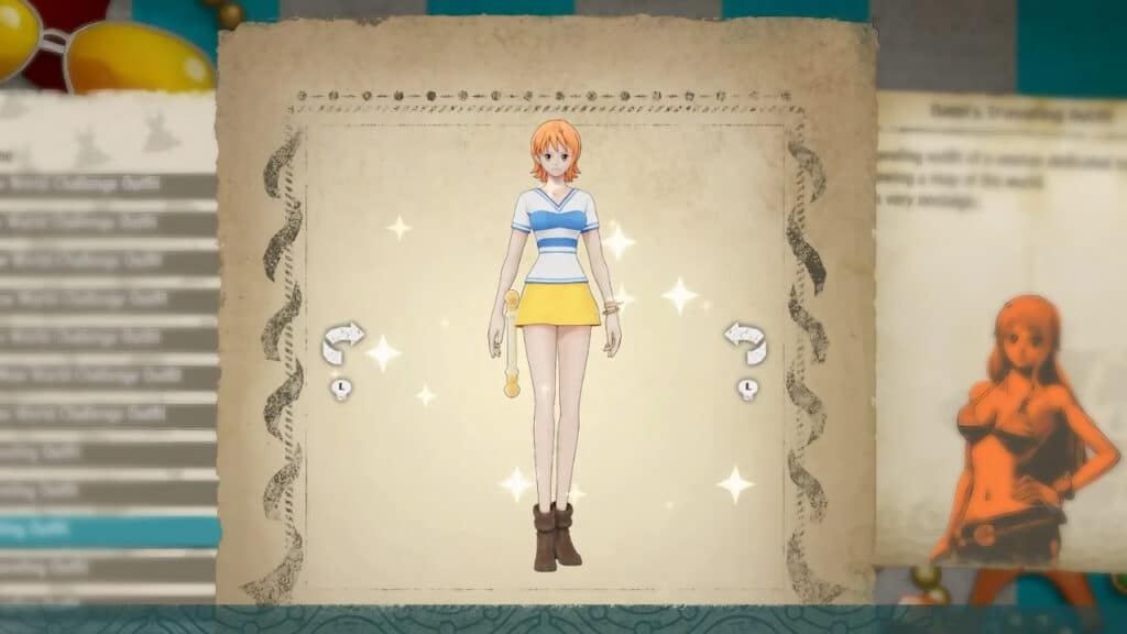 Nami Change Outfit in One Piece Odyssey