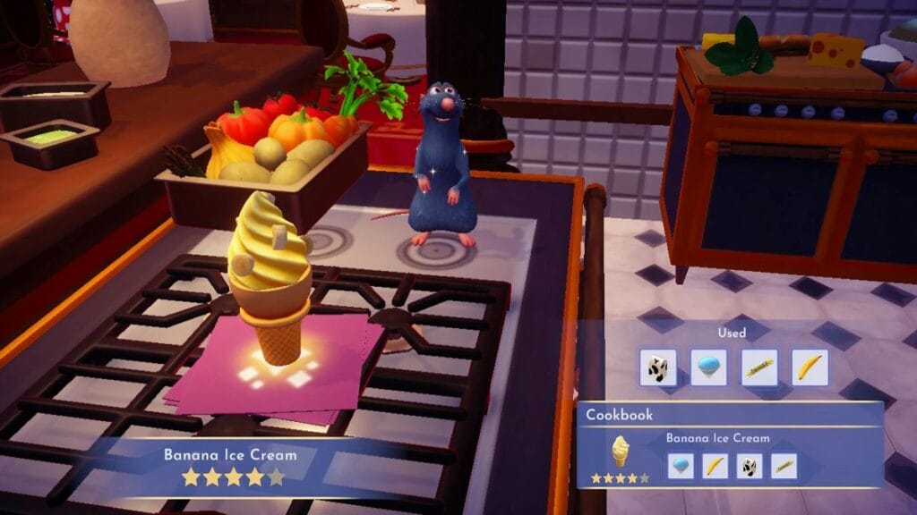 How to make Banana Ice Cream in Disney Dreamlight Valley