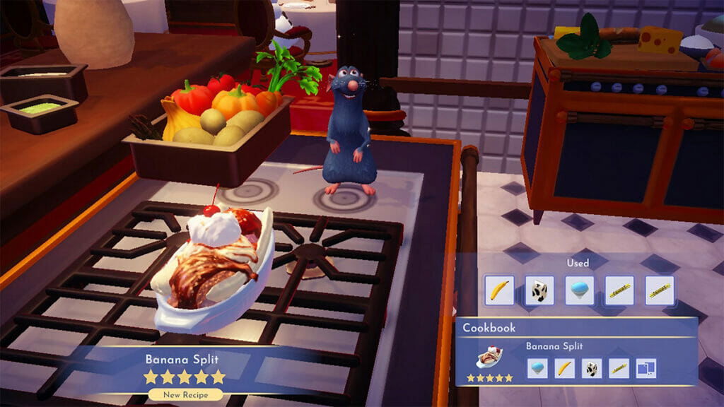 How to make a Banana Split in Disney Dreamlight Valley.