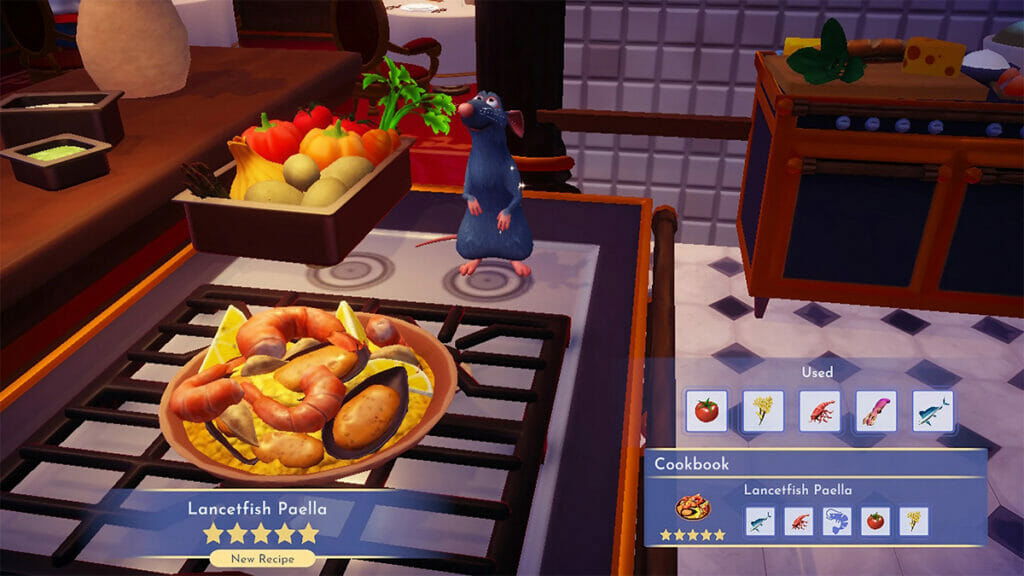 How to make Lancetfish Paella in Disney Dreamlight Valley.