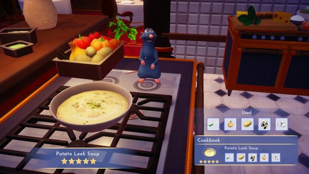 How to make Potato Leek Soup in Disney Dreamlight Valley.