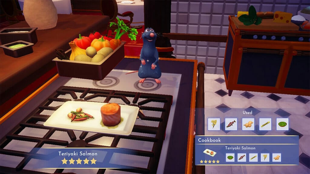 How to make Teriyaki Salmon in Disney Dreamlight Valley.