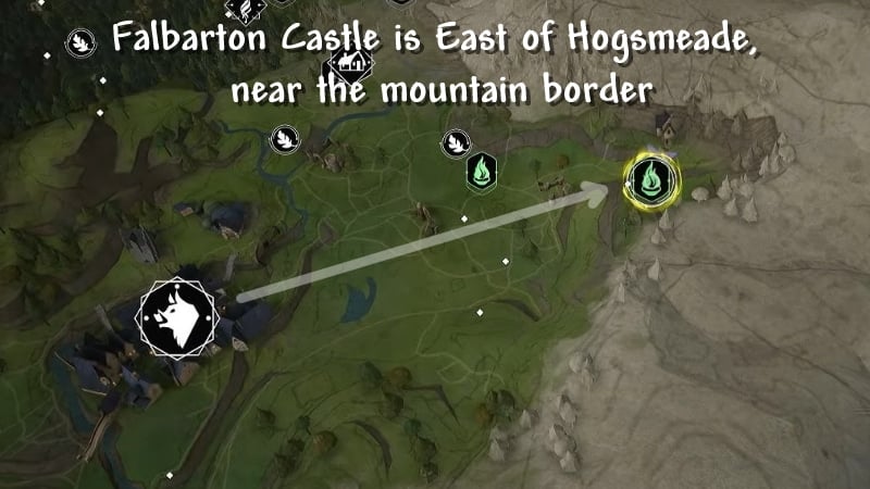 Falbarton Castle Map Location in Hogwarts Legacy