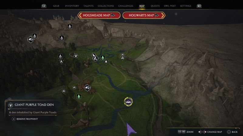 Hogwarts Legacy Giant Purple Toad Locations