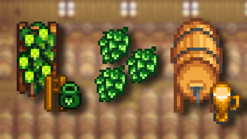 Process for Brewing Hops into Pale Ale in Stardew Valley