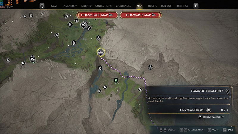 How To Complete Cursed Tomb Treasure In Hogwarts Legacy