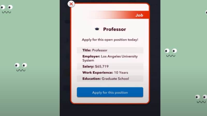 Professor in BitLife