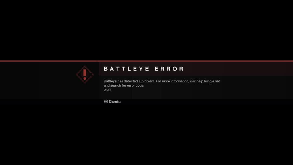 BattlEye Plum Error Fix