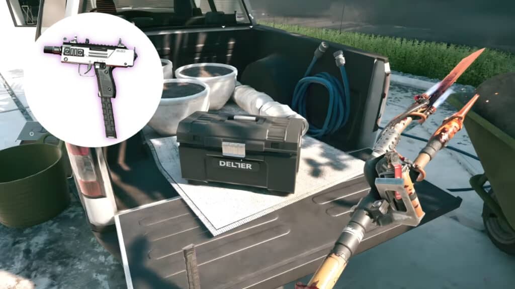 Eddie's Toolbox and the Vampire Machine Pistol it contains in Dead Island 2