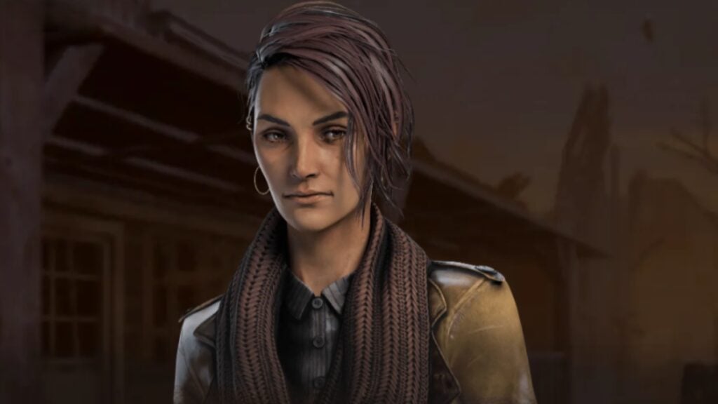 A close-up of Zarina from Dead by Daylight