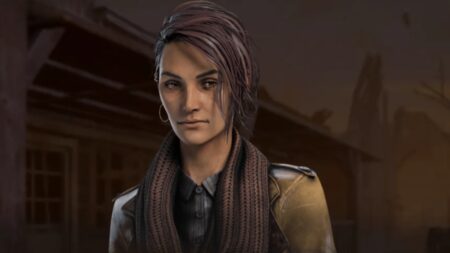 A close-up of Zarina from Dead by Daylight