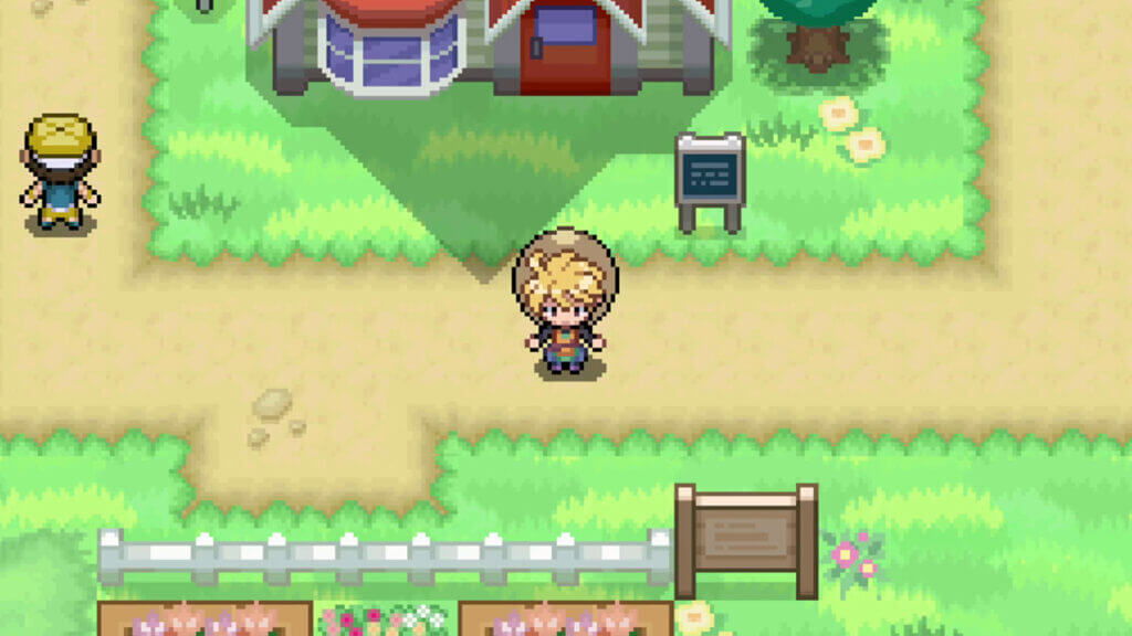 Standing in Pallet Town in Pokemon Anil