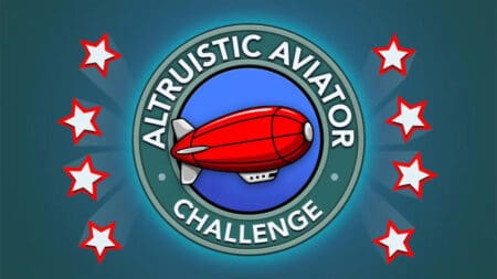 The Altruistic Aviator symbol, featuring a blimp, in BitLife