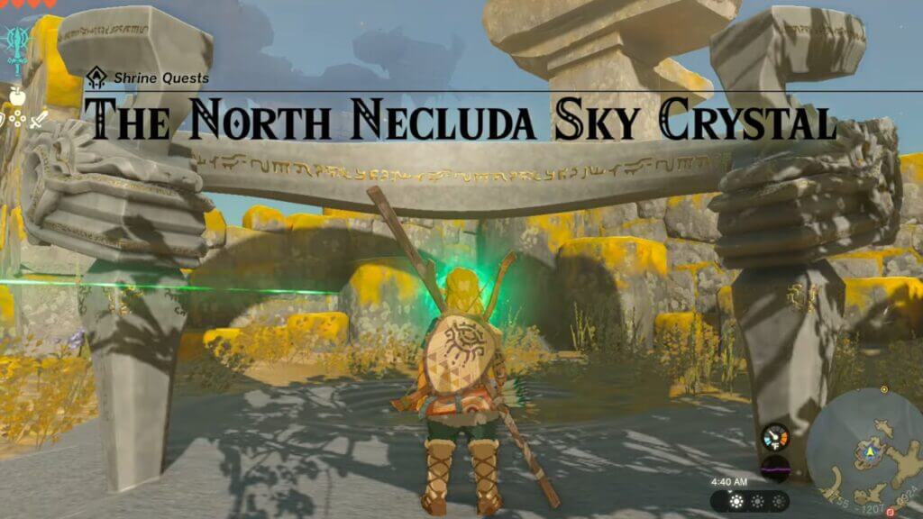 North Necluda Sky Crystal Quest in Zelda: Tears of the Kingdom.