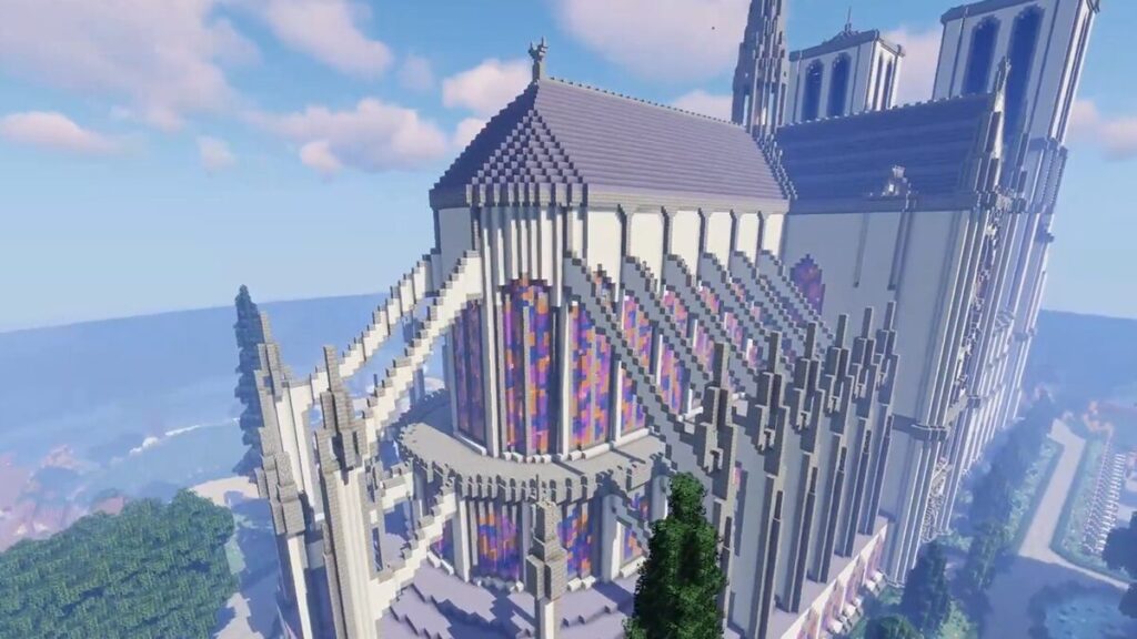 fantasy palace in minecraft