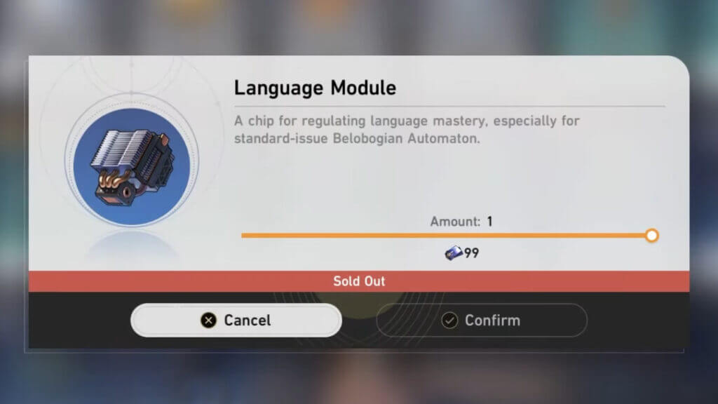 Language Module star rail item in game description