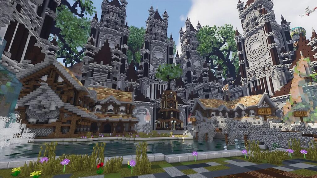 medieval castle in minecraft